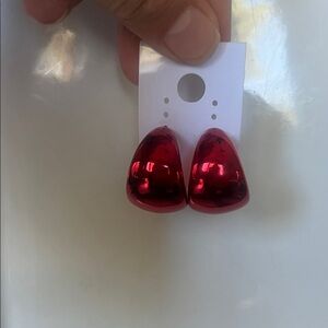 Red Teardrop Earrings